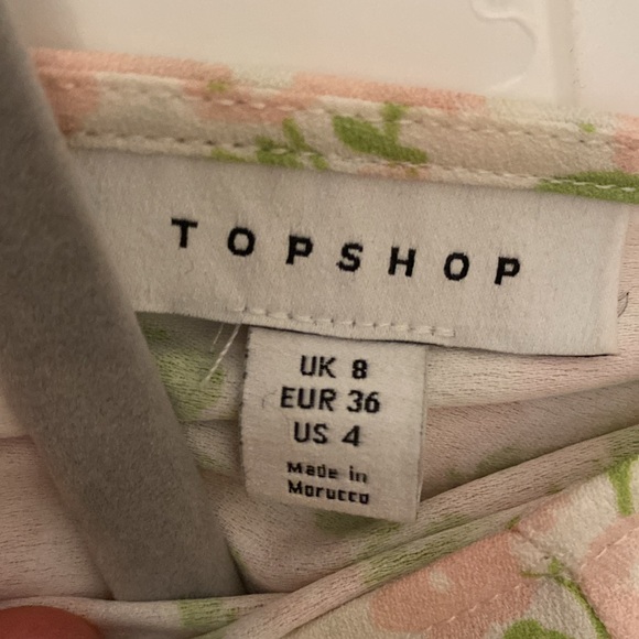TOPSHOP Ivory Floral Print Sz. S - Picture 2 of 8